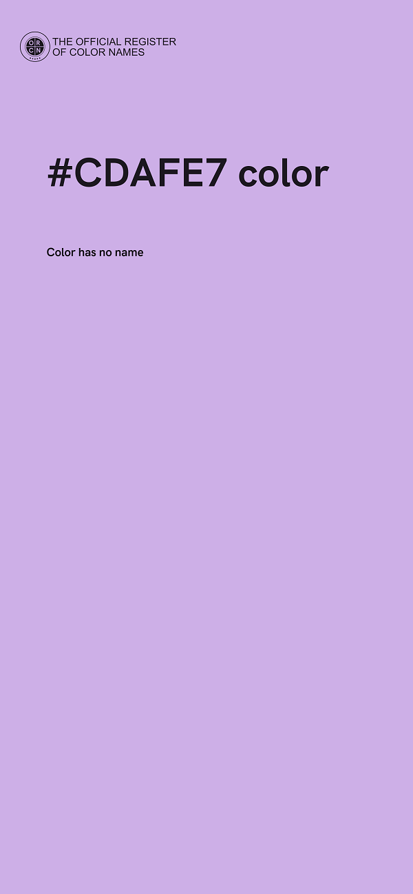 #CDAFE7 color image