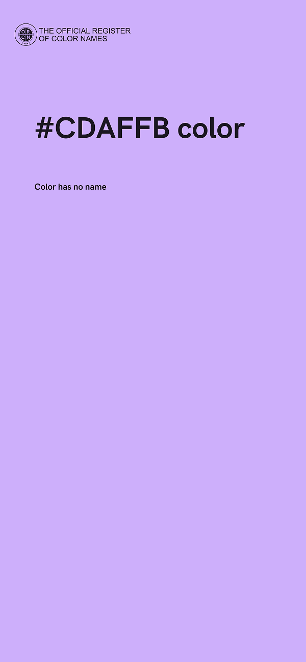 #CDAFFB color image