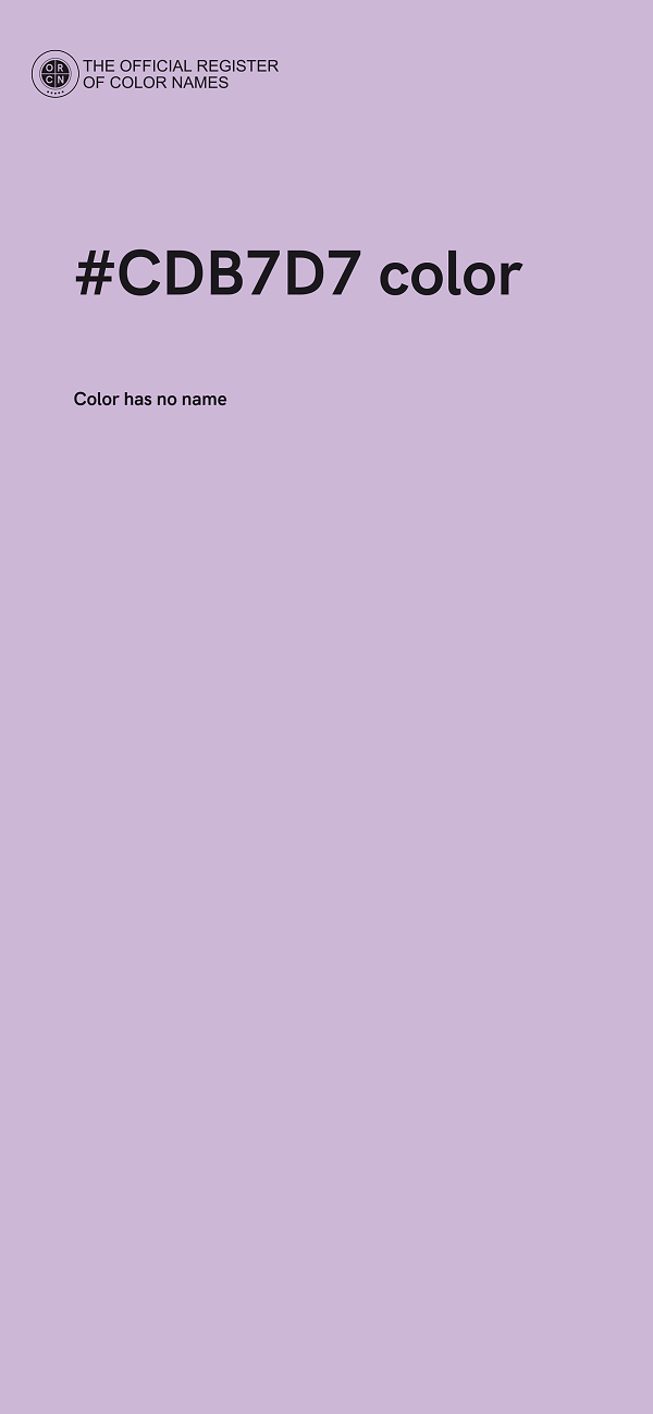 #CDB7D7 color image