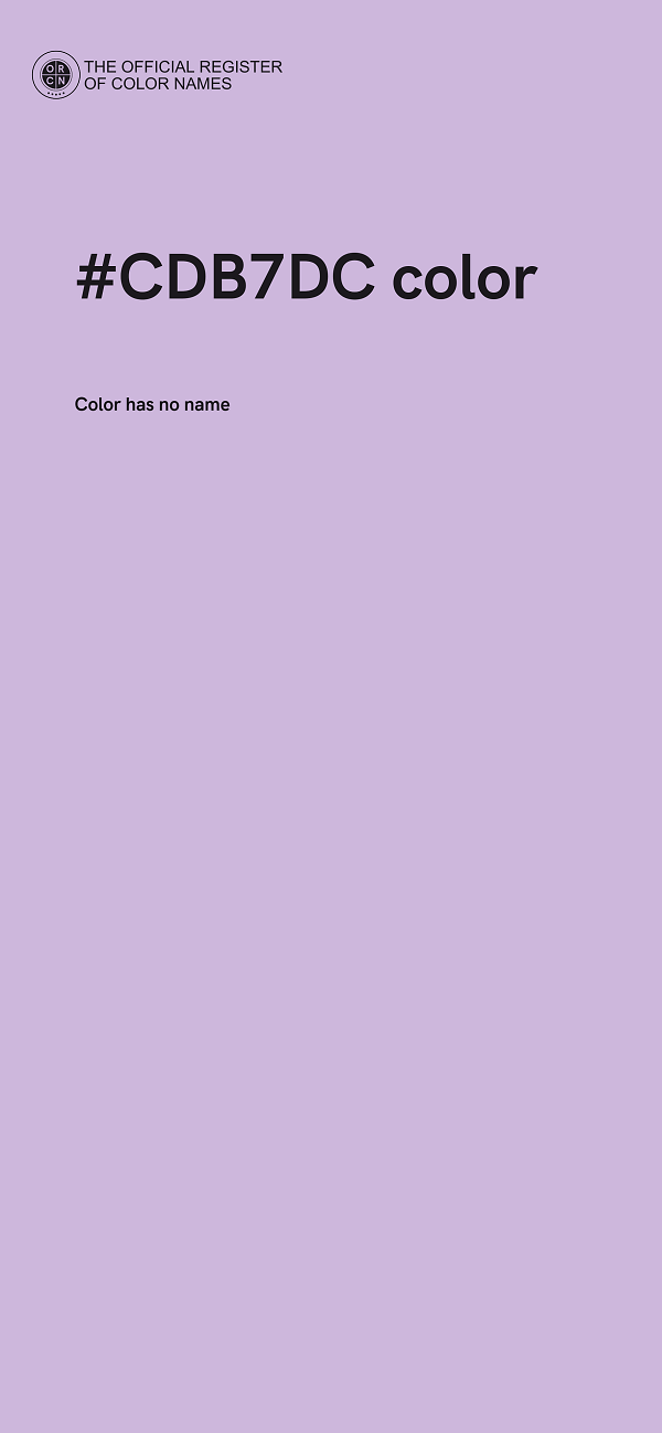 #CDB7DC color image