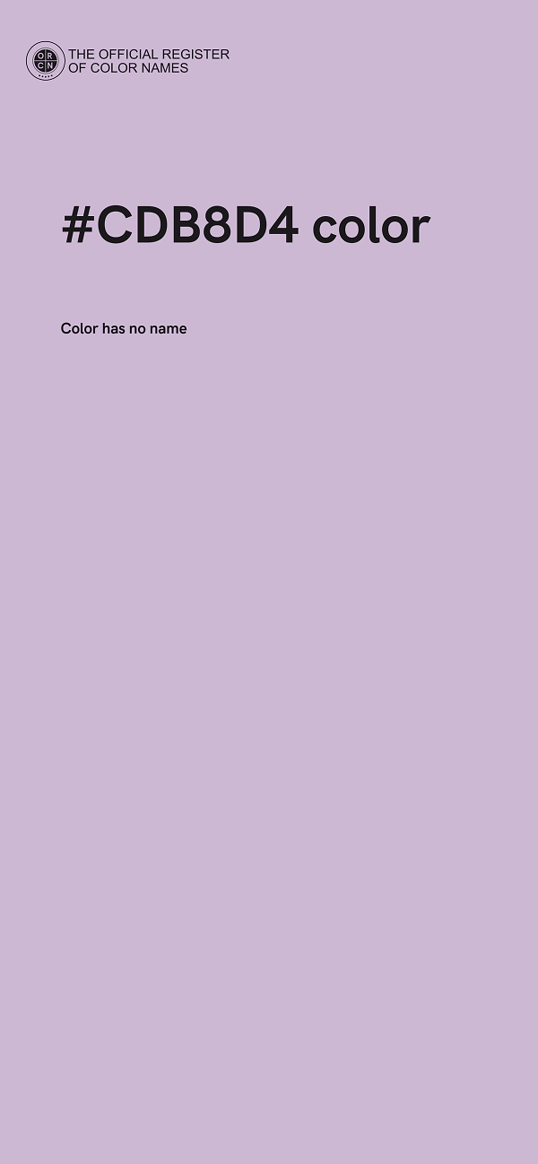 #CDB8D4 color image