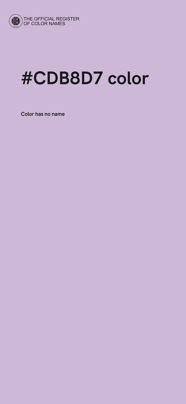#CDB8D7 color image