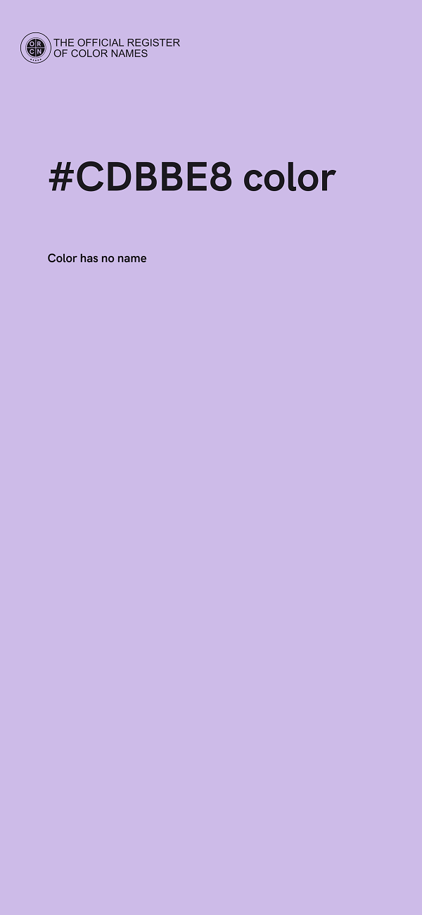 #CDBBE8 color image