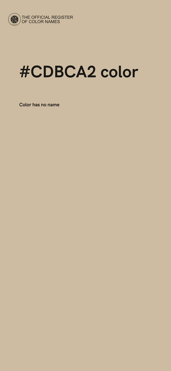 #CDBCA2 color image