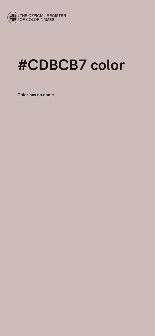 #CDBCB7 color image