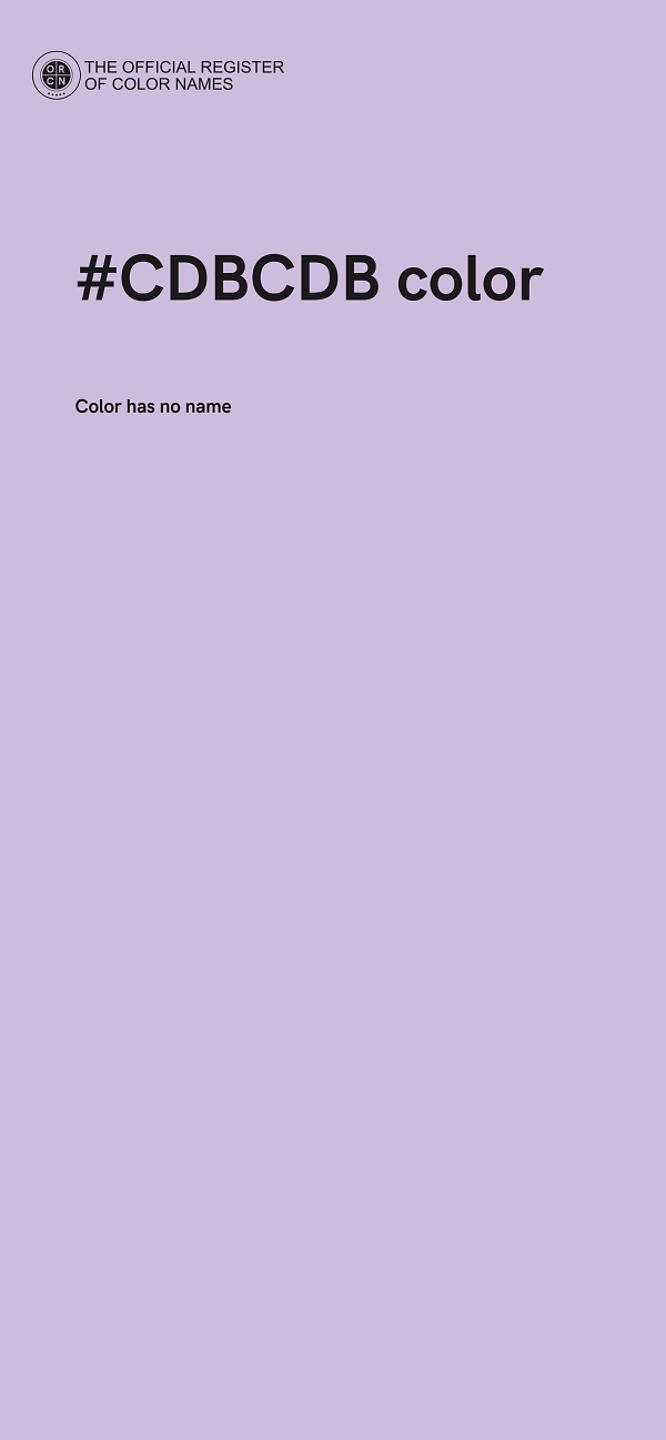 #CDBCDB color image