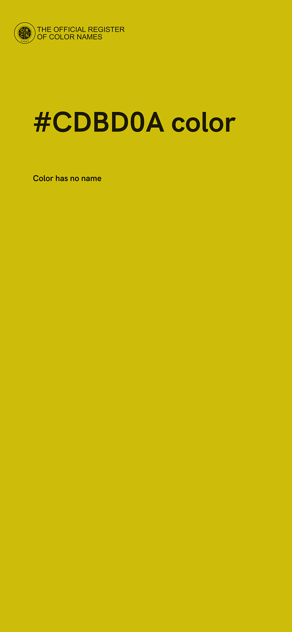 #CDBD0A color image