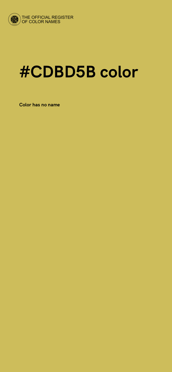#CDBD5B color image