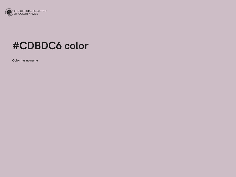 #CDBDC6 color image