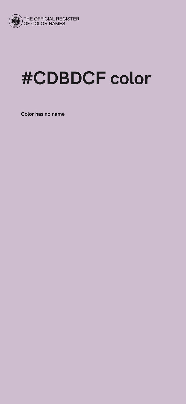 #CDBDCF color image