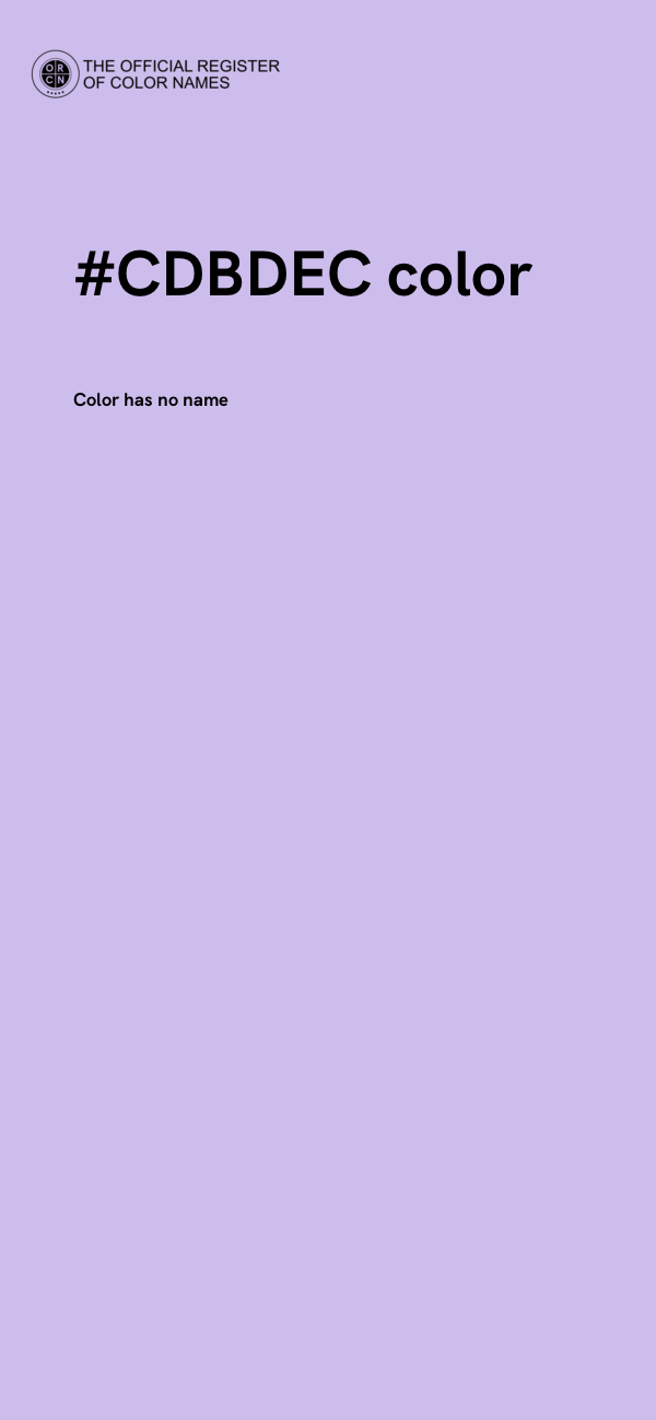 #CDBDEC color image