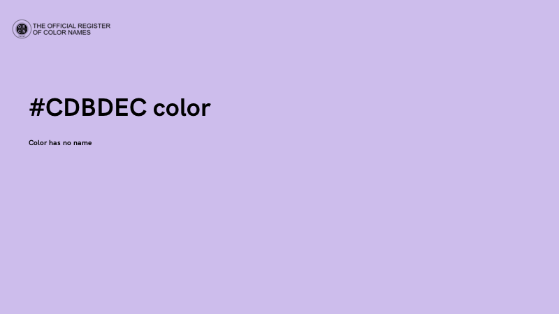 #CDBDEC color image
