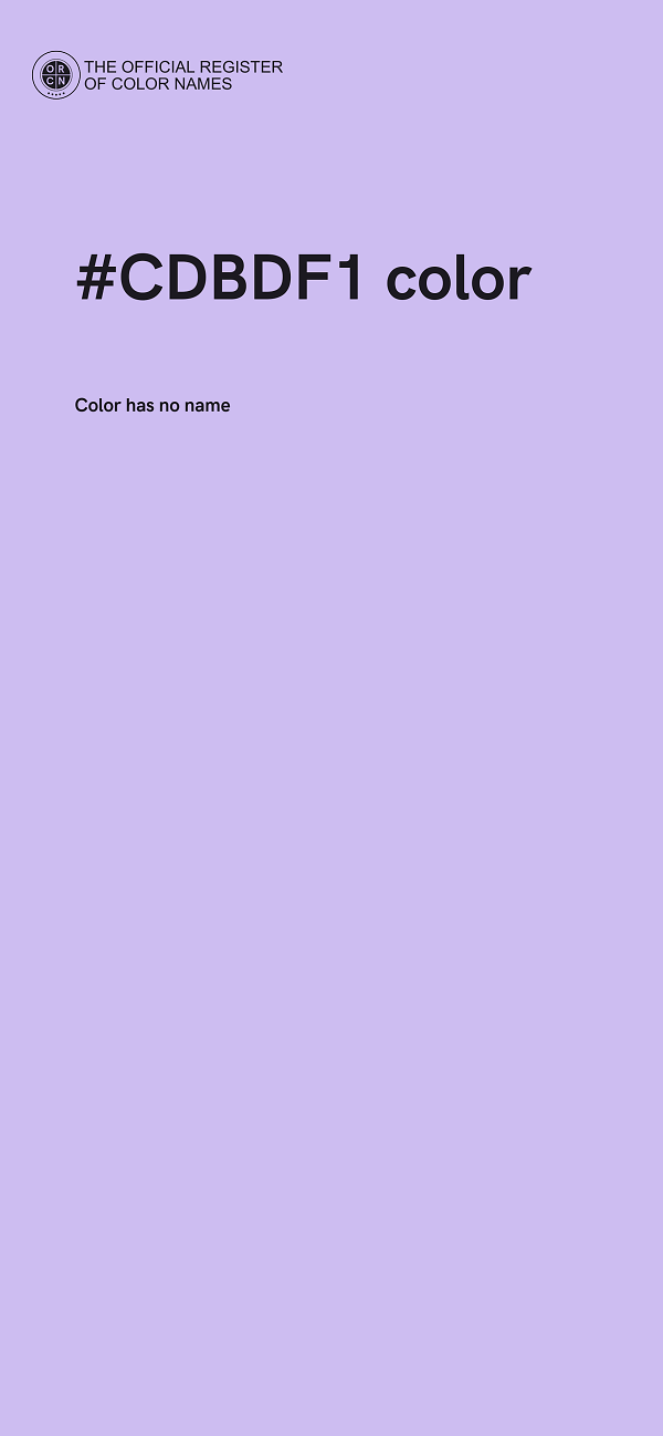 #CDBDF1 color image