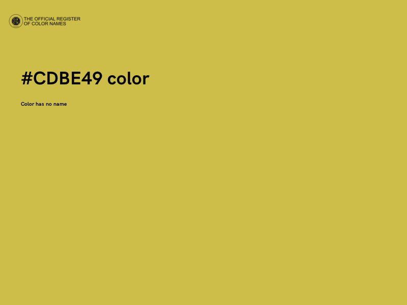 #CDBE49 color image