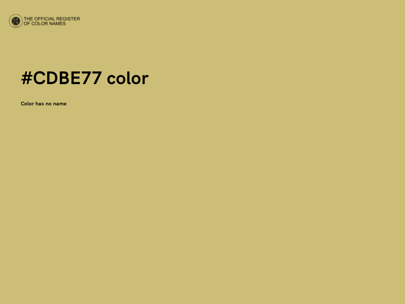 #CDBE77 color image