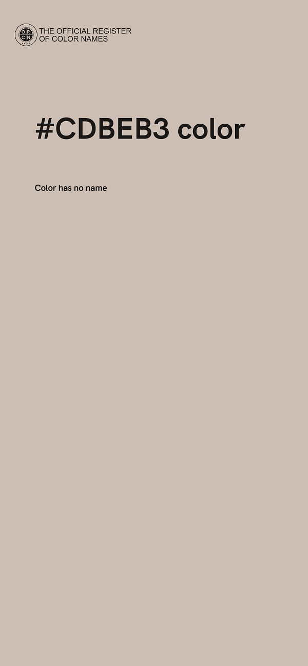 #CDBEB3 color image
