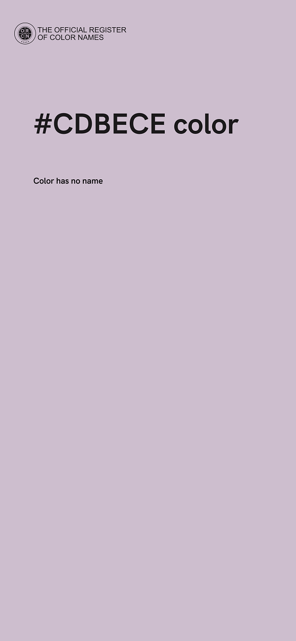 #CDBECE color image