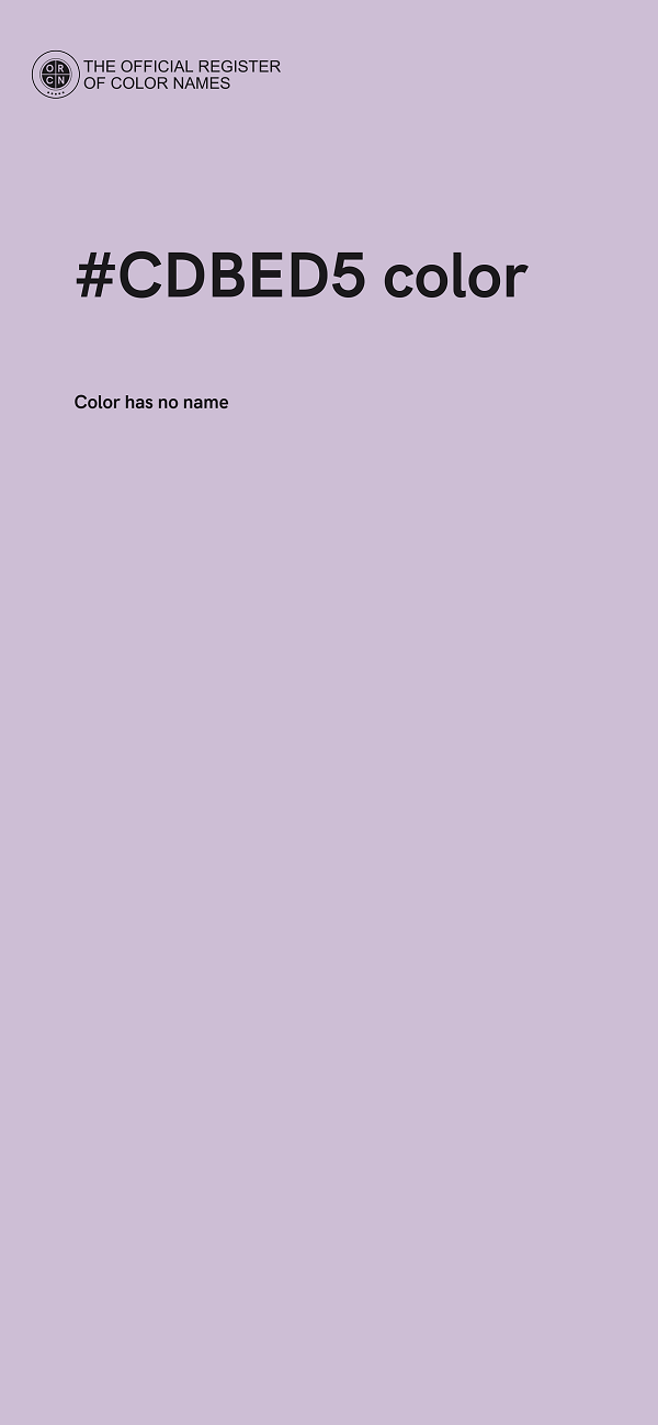 #CDBED5 color image