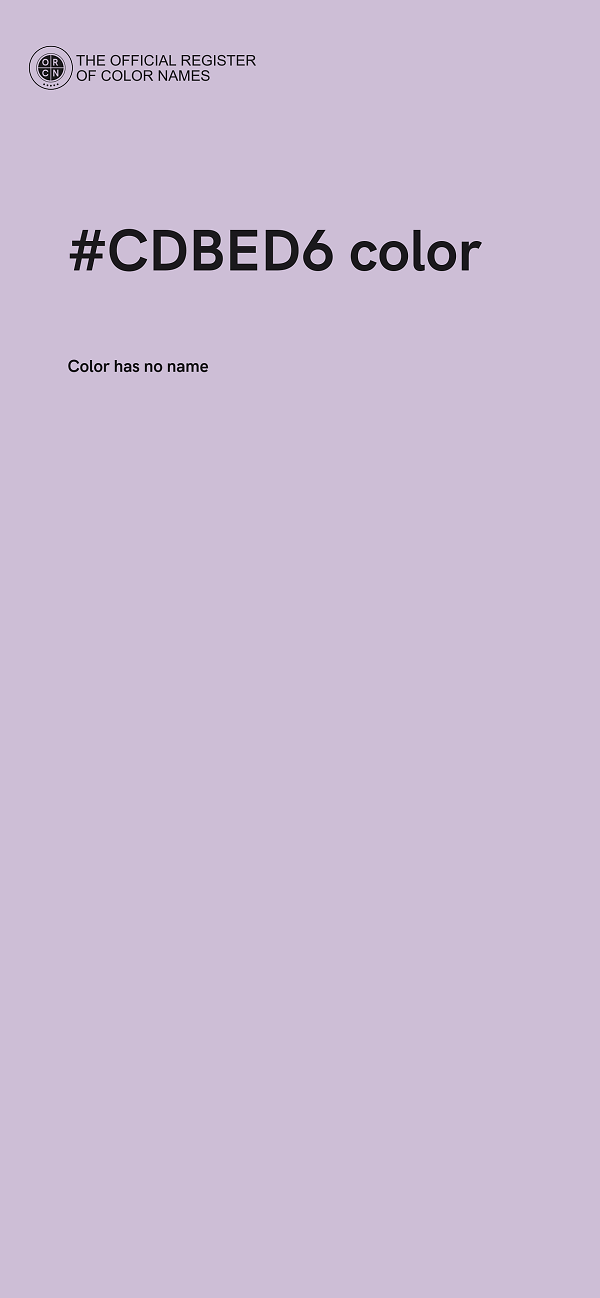 #CDBED6 color image