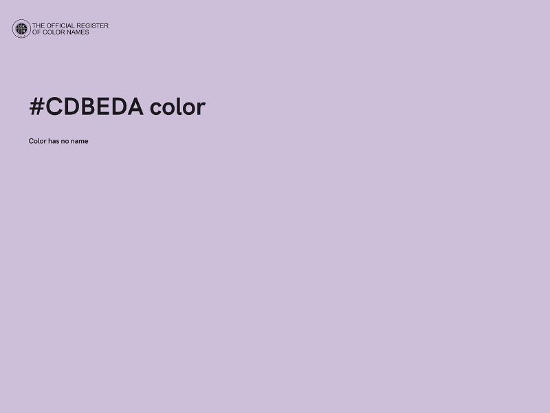#CDBEDA color image
