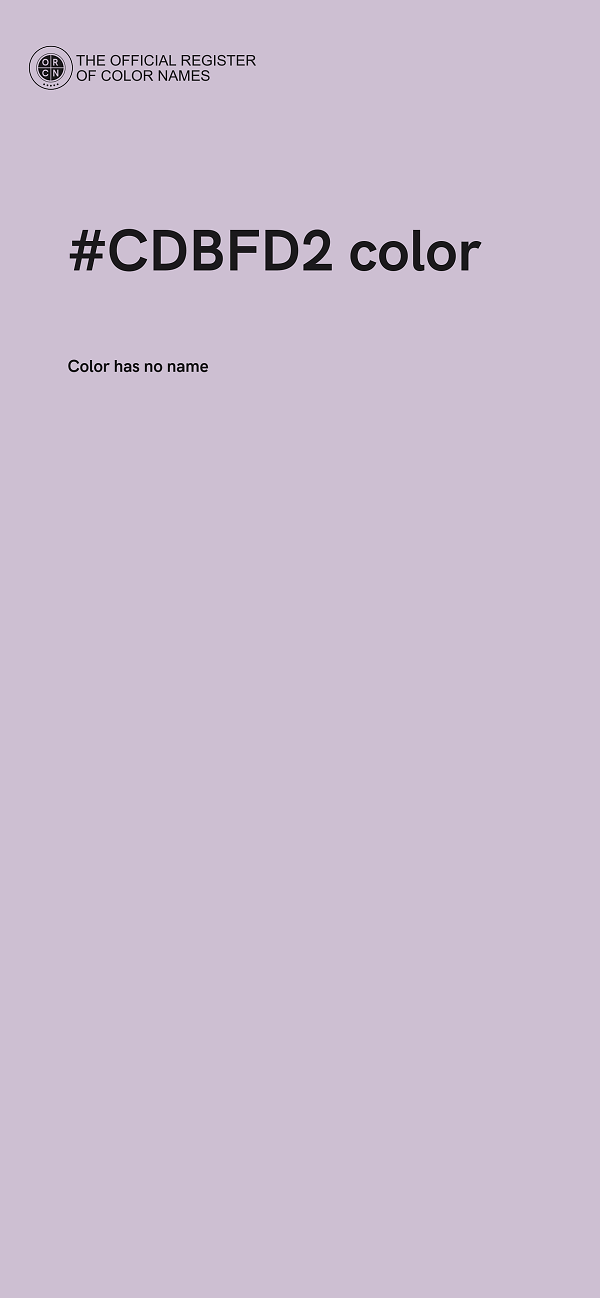 #CDBFD2 color image