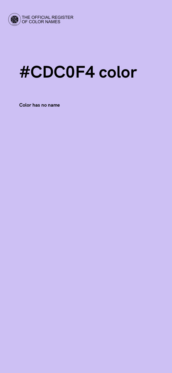 #CDC0F4 color image