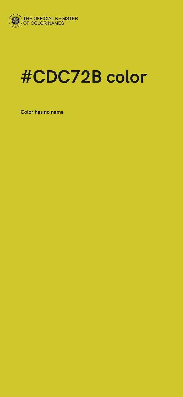 #CDC72B color image