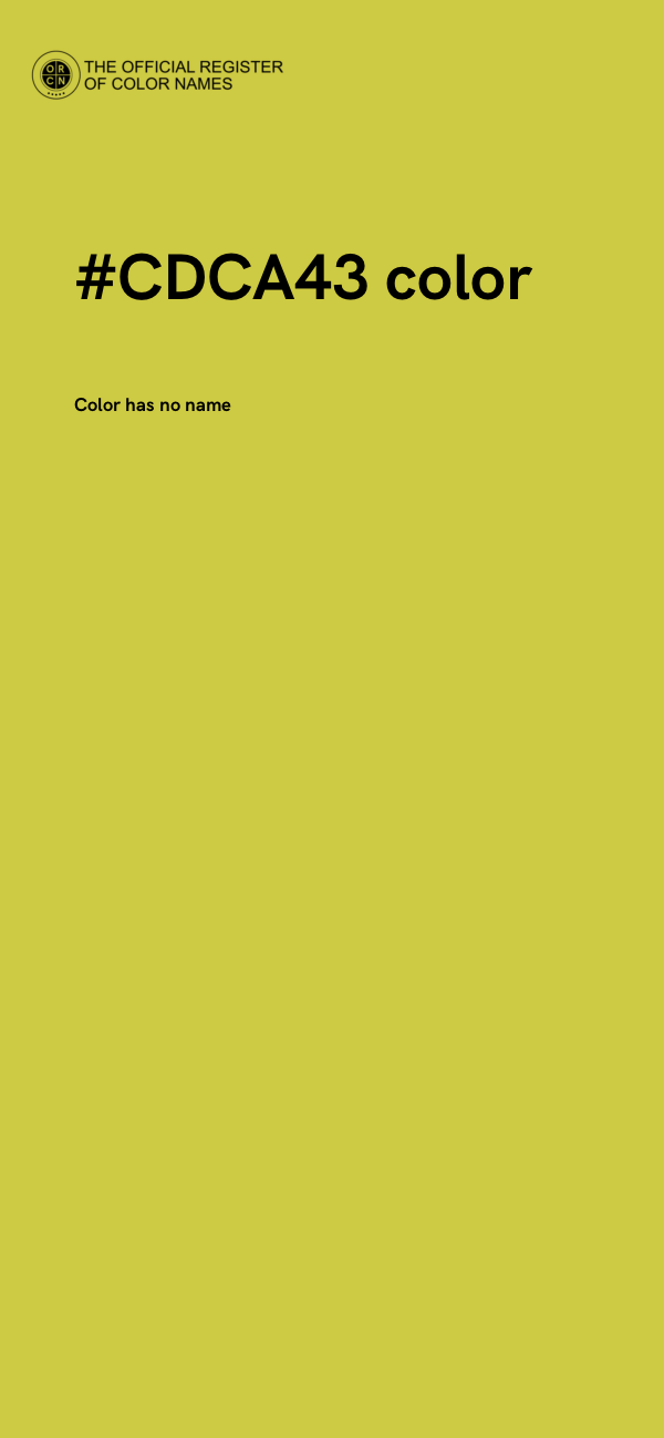 #CDCA43 color image