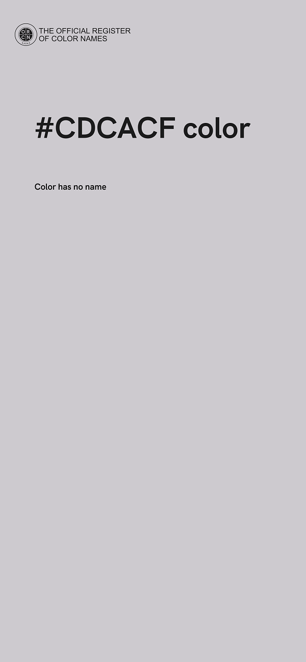 #CDCACF color image