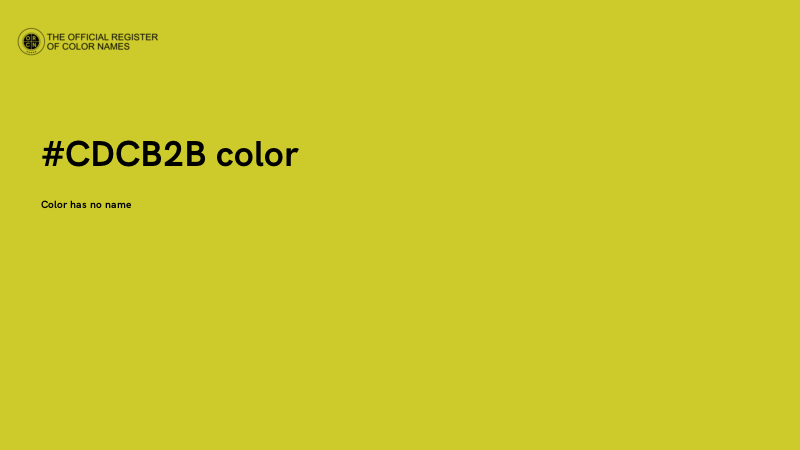#CDCB2B color image