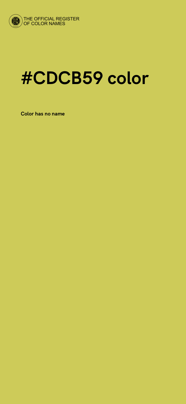#CDCB59 color image