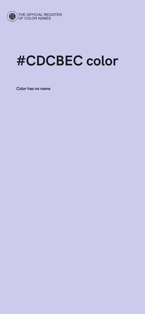 #CDCBEC color image