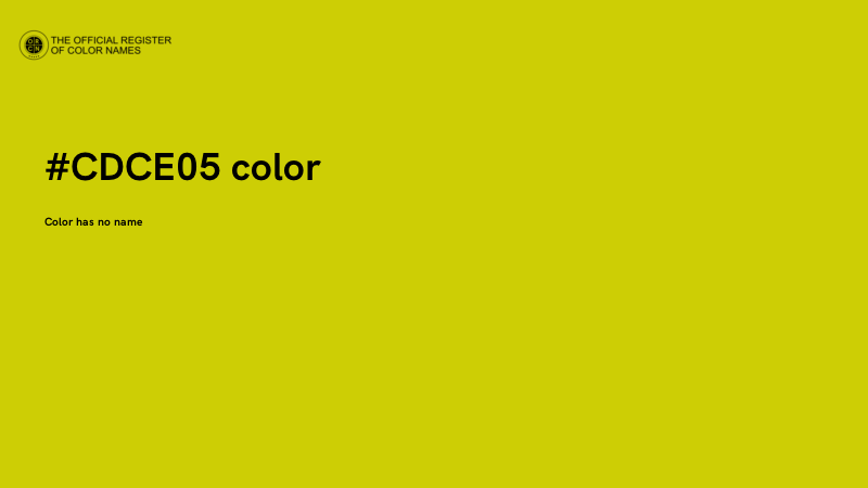 #CDCE05 color image