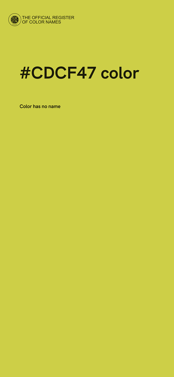 #CDCF47 color image