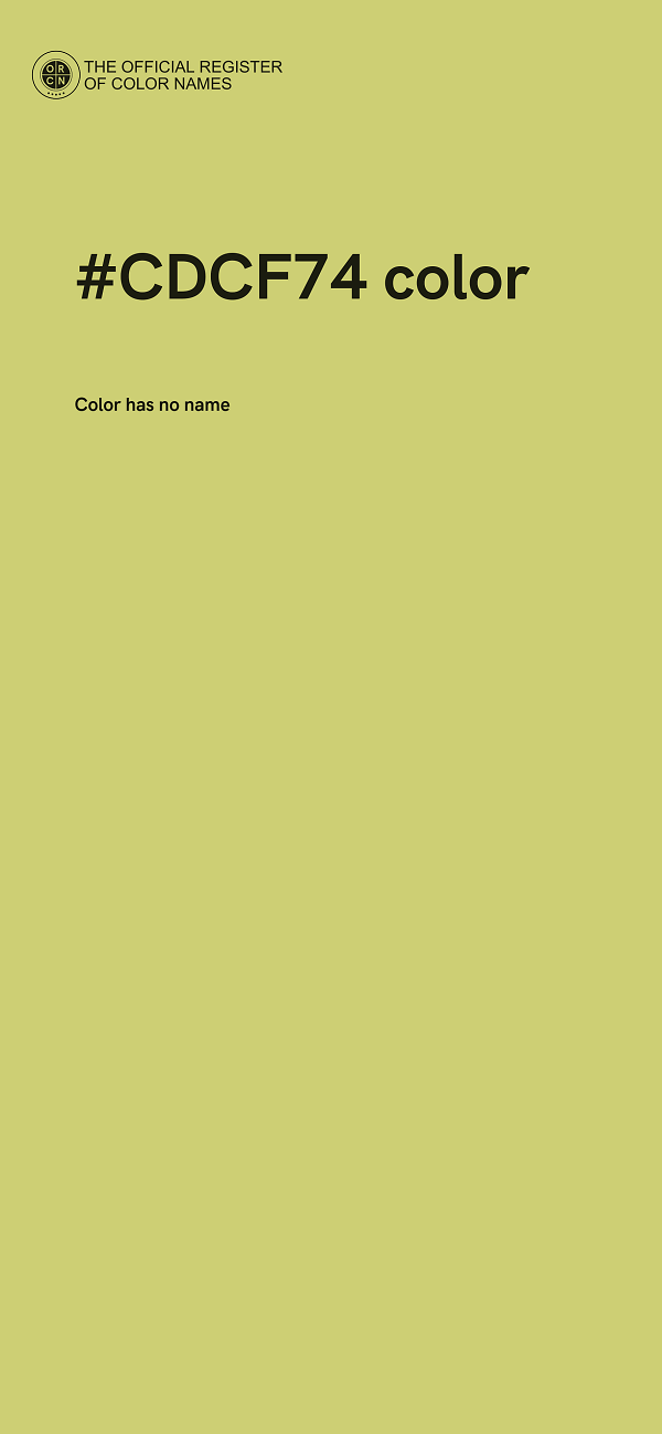 #CDCF74 color image