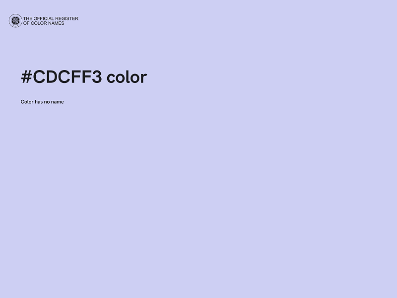 #CDCFF3 color image