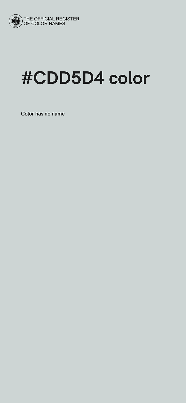 #CDD5D4 color image