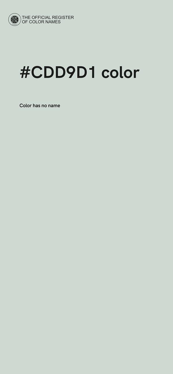 #CDD9D1 color image