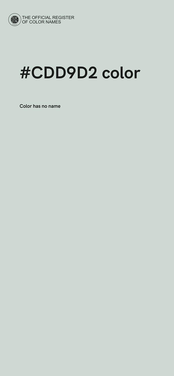 #CDD9D2 color image