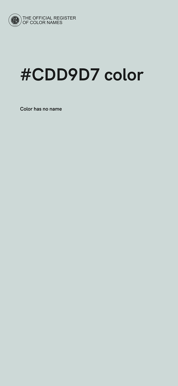 #CDD9D7 color image