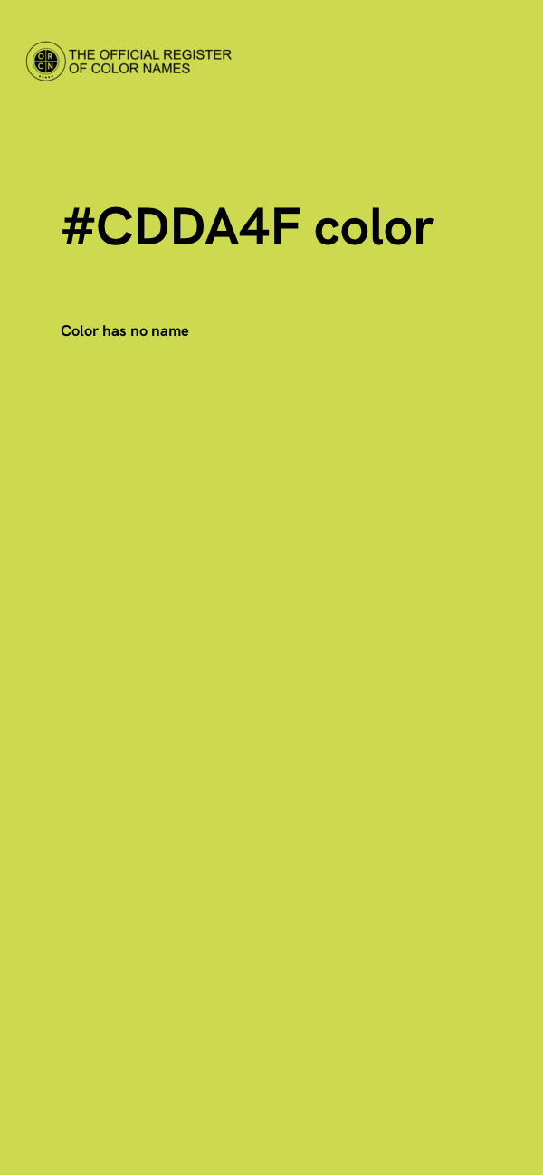 #CDDA4F color image