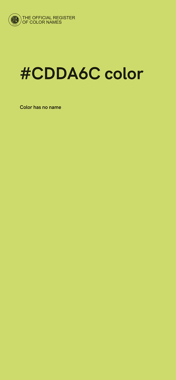 #CDDA6C color image