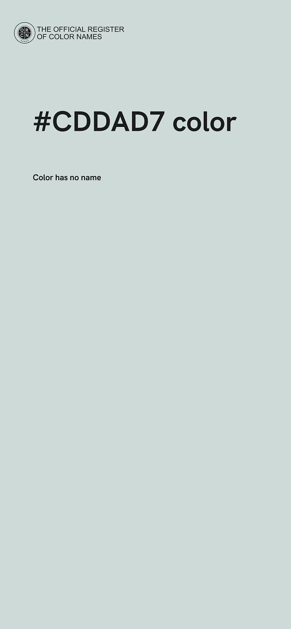 #CDDAD7 color image