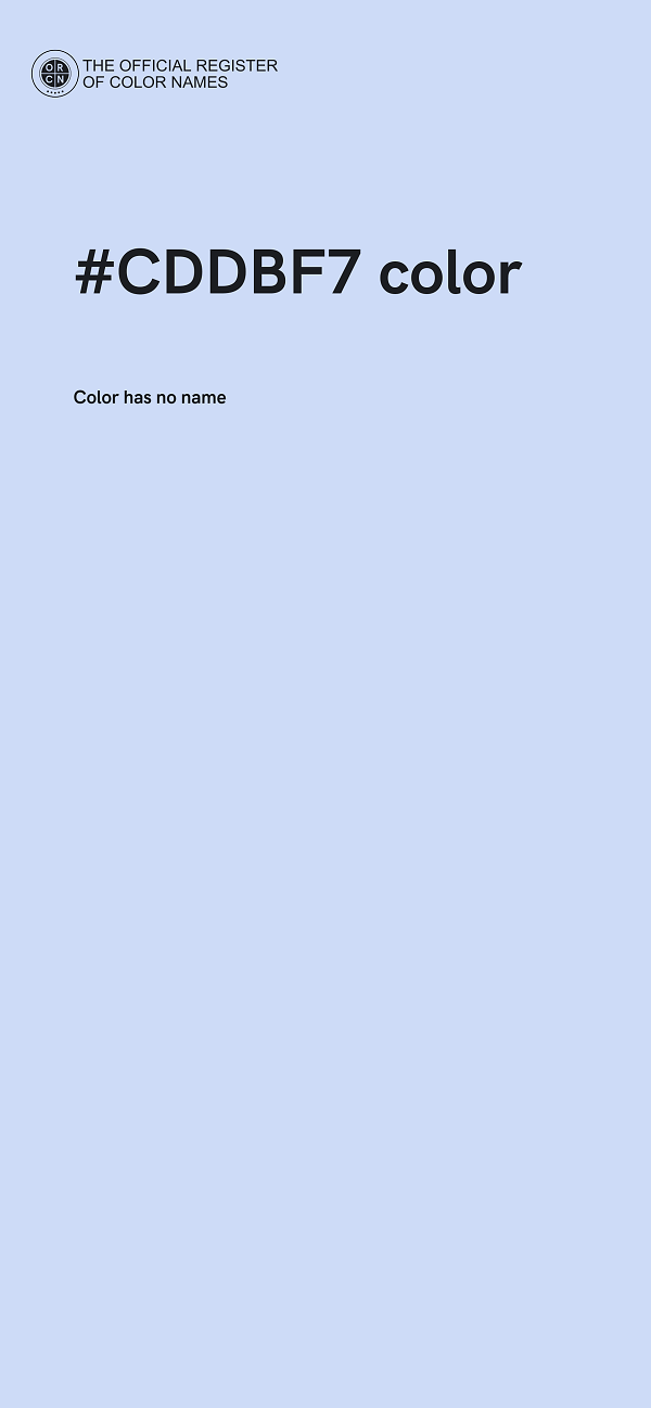 #CDDBF7 color image