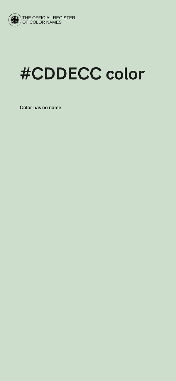 #CDDECC color image