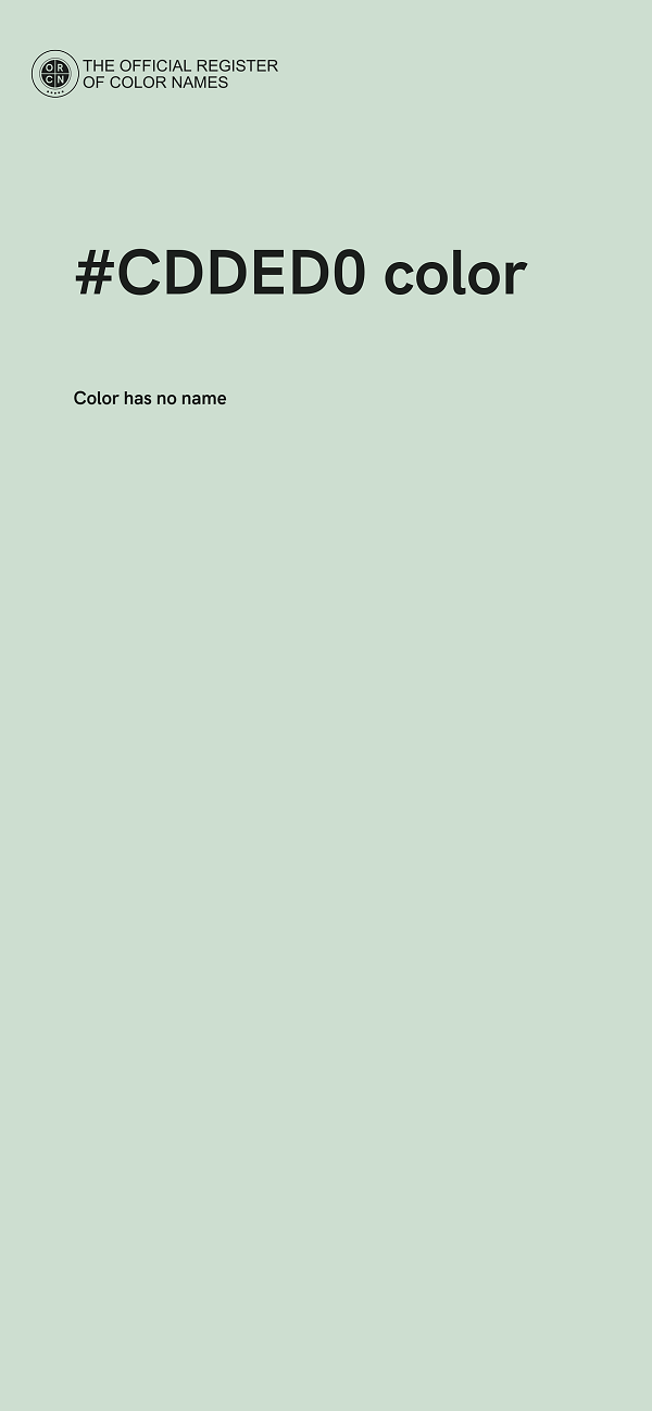 #CDDED0 color image