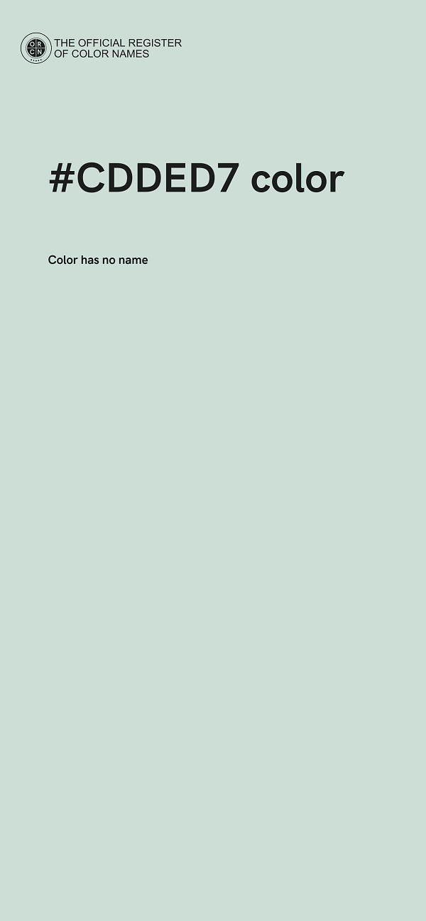 #CDDED7 color image