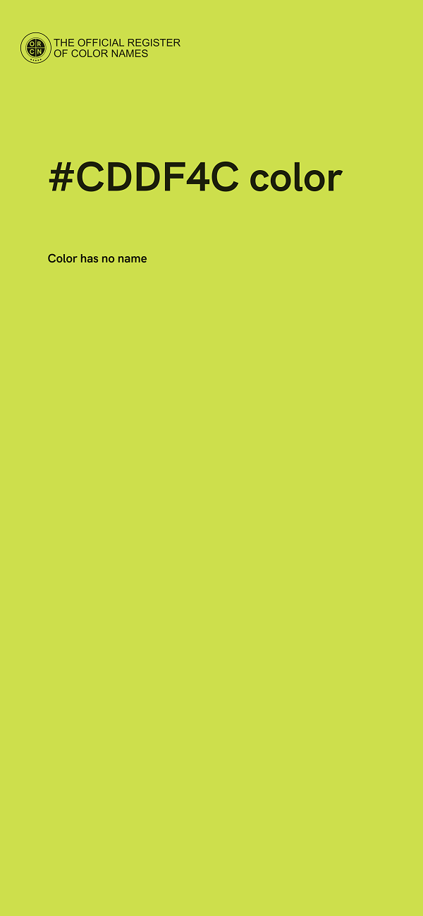 #CDDF4C color image