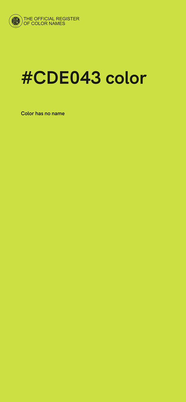 #CDE043 color image