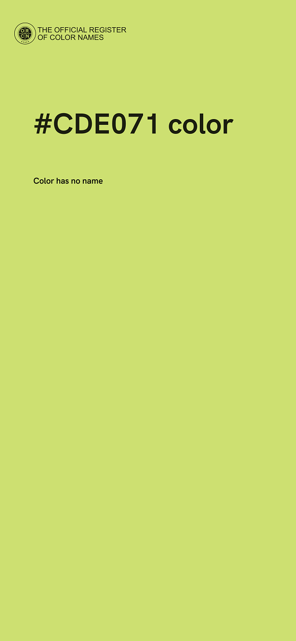 #CDE071 color image